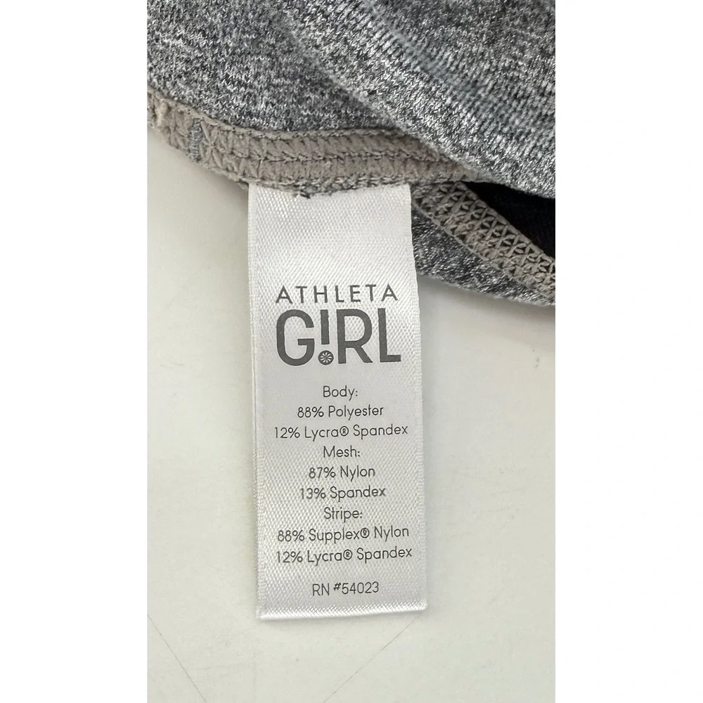 Athleta Girl Heather Gray Black Athletic Leggings‎ XL/14 Activewear Pants